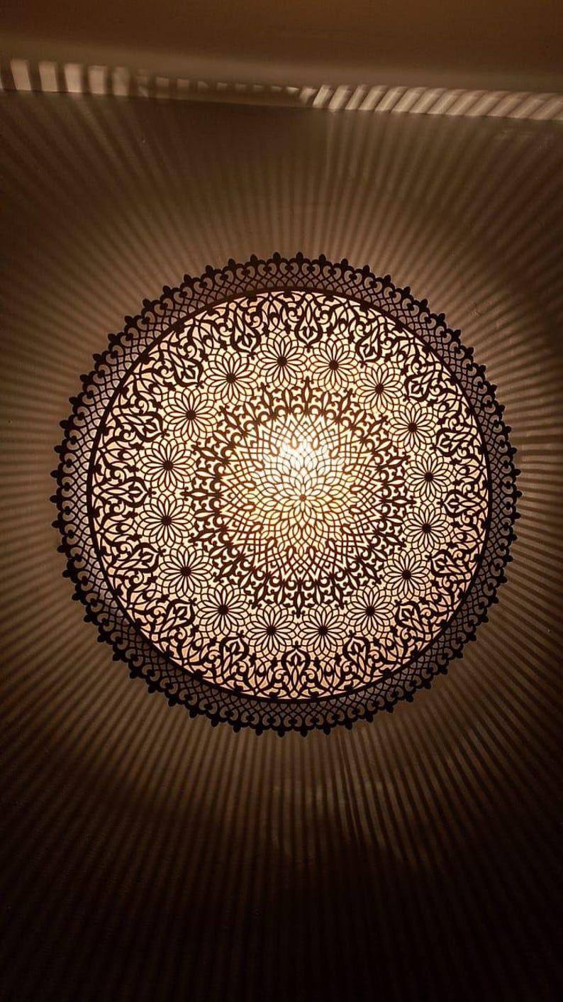 Moroccan round brass wall light (Copy)