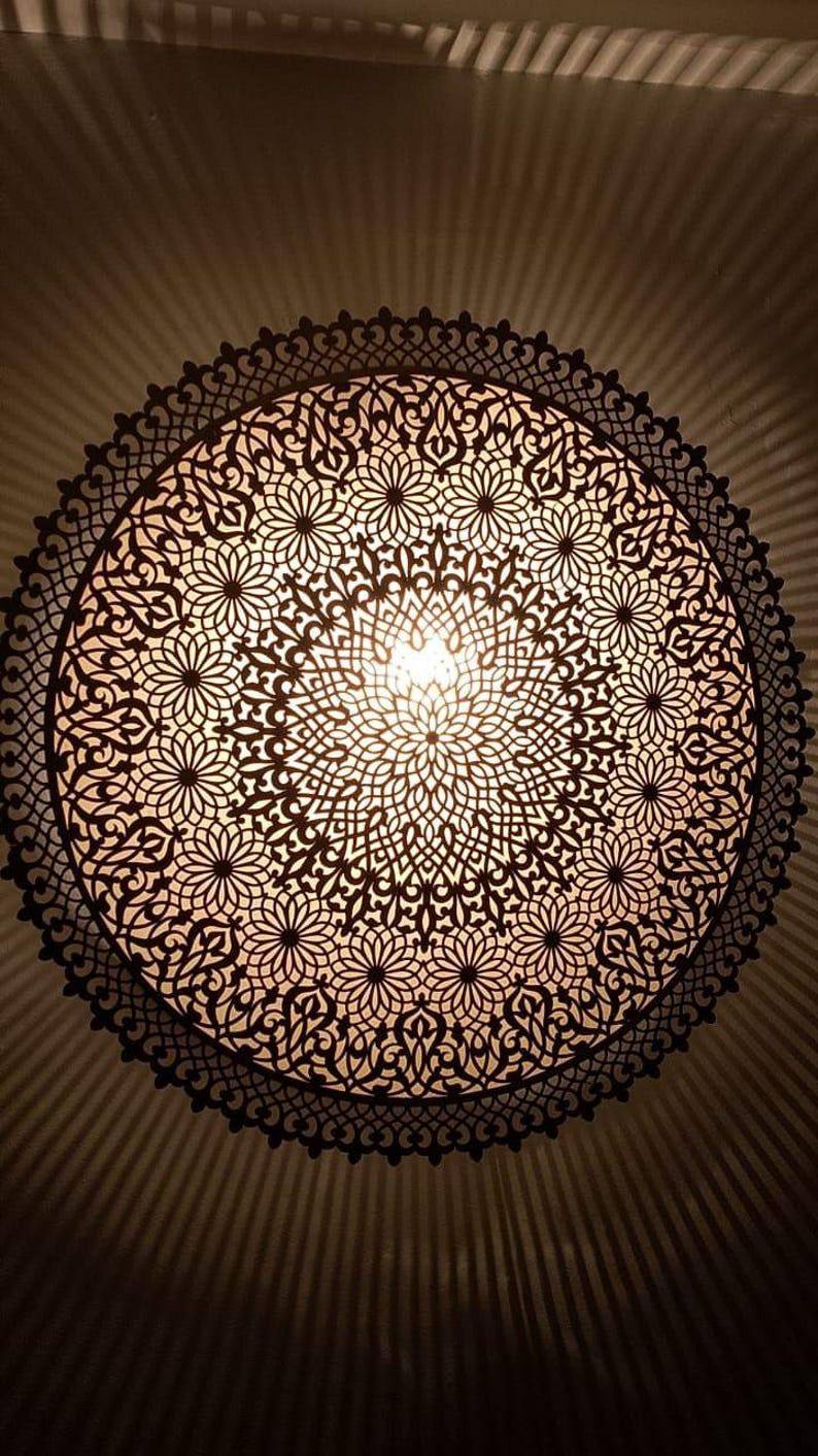 Moroccan round brass wall light (Copy)