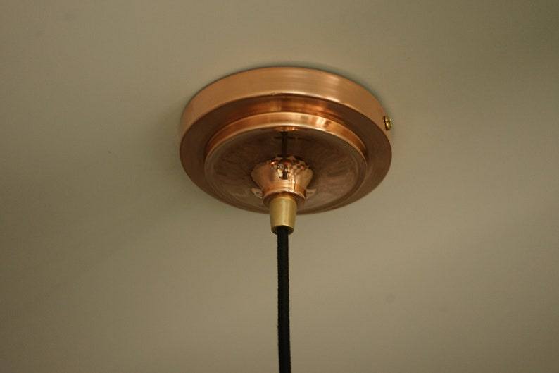 Oxidized Solid Copper Pendant Light, Ceiling Light Copper, Antique Copper Light Fixture, Hanging Light Copper, Kitchen Island Dome Light