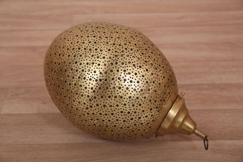Moroccan brass ball pendant light